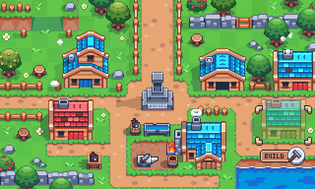 Building a town in Larvy